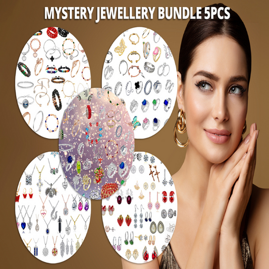 Mystery Jewellery 5PC Gifts for Women Necklace Earrings Rings Bracelets Mixed Sets
