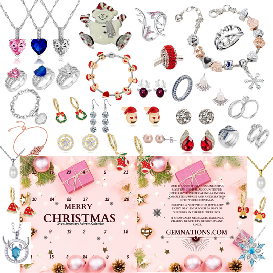 24 Days Mystery Christmas Jewellery Advent Calendar 2024 – Christmas Countdown Surprise Gifts for Women