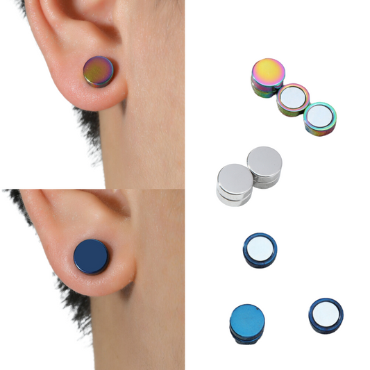 Unisex Magnetic Non pierced Stud Earrings