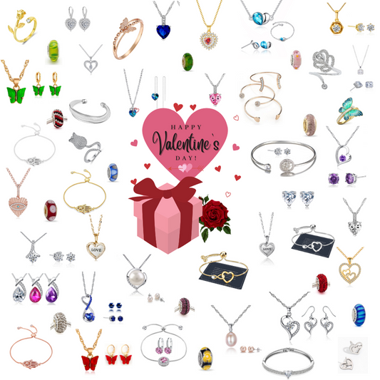5-Piece Valentines Mystery Jewellery with Message Gift Box for Her